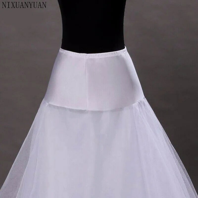 เจ้าสาว Slips งานแต่งงาน Underskirt สีขาว Underdress Falda Brautpetticoat ยาว Crinoline Sottoveste สาย Petticoat ชั้น