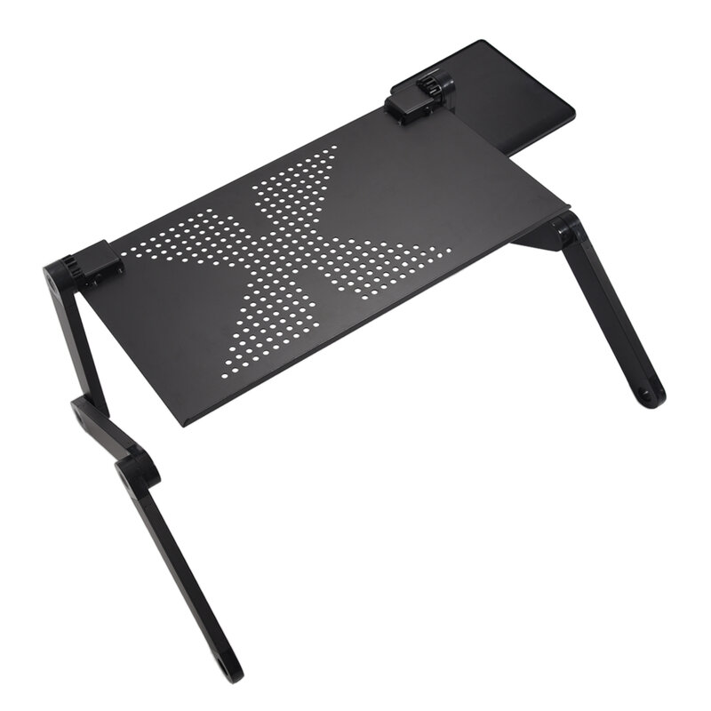 Bandeja portátil plegable ajustable de escritorio de ordenador portátil para sofá cama negro