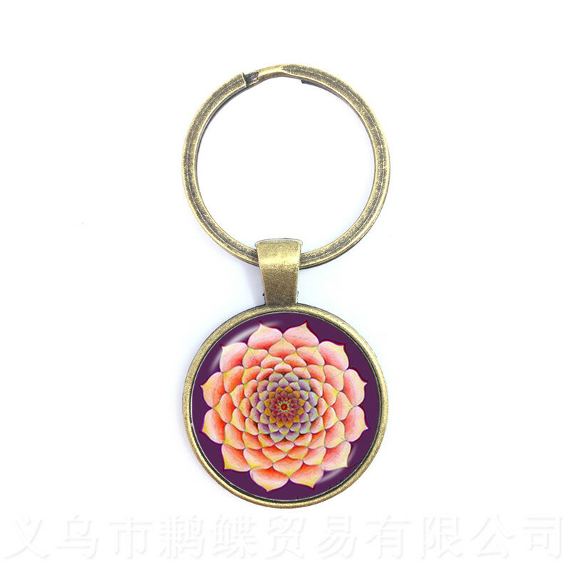 Vintage Jewelry Mandala Keychain Henna OM Symbol Buddhism Zen Online Shopping India 2018 Fashion Keyring For Men Women