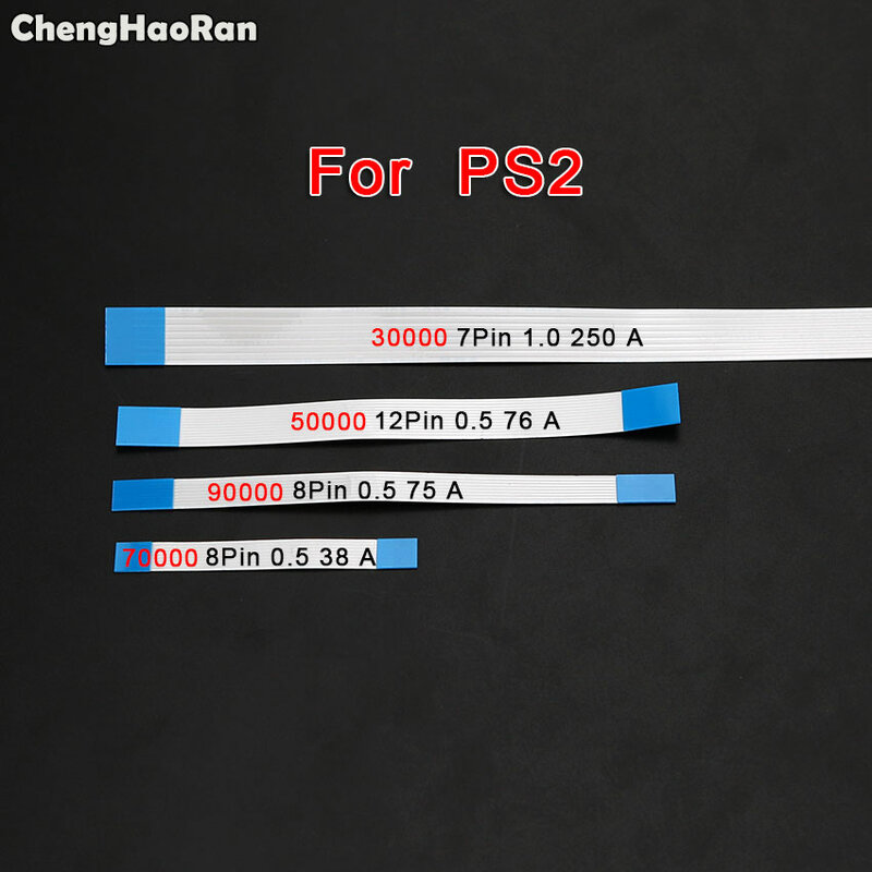 ChengHaoRan 전원 스위치 버튼 리본 플렉스 케이블, 소니 PS4 PS3 슬림 2000 2500 4000 PS2 30000 5W 컨트롤러용, 6 핀, 8 핀, 10 핀, 12/14 핀