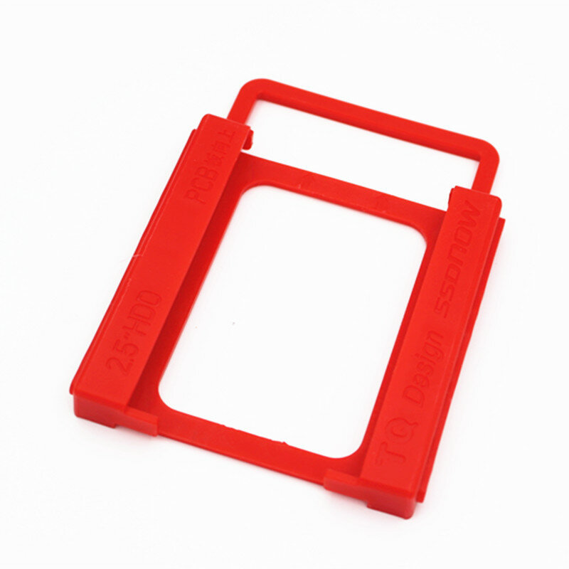 Universal Red 2.5 "To 3.5" Bay SSD HDD Hard Disk Drive Bracket Adapter Rail Lingkungan Plastik Mounting untuk Memperluas Memori PC
