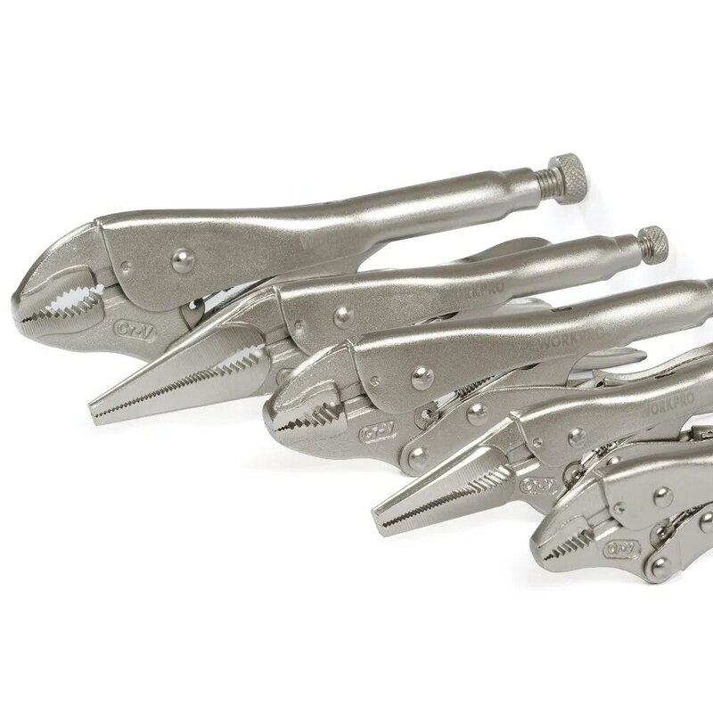 WORKPRO Locking Pliers Adjustable Plier Set for Welder Long Nose Plier Welding Tools
