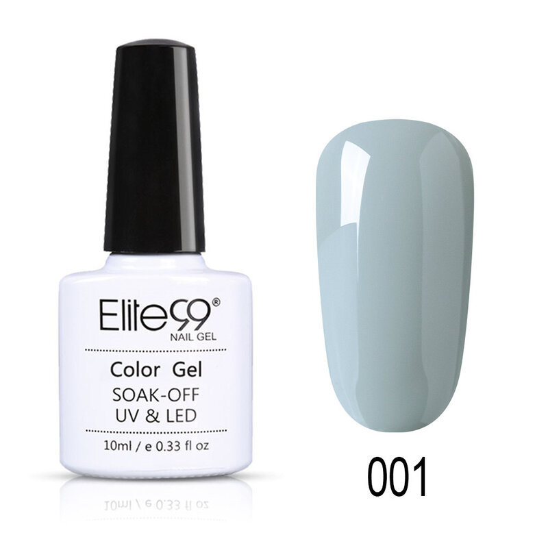 Elite99 10ml Gray Color Gel Nail Polish Soak Off Primer Top Coat Gel Polish Manicure Long Lasting LED UV Gel Nail Gel Lacquer