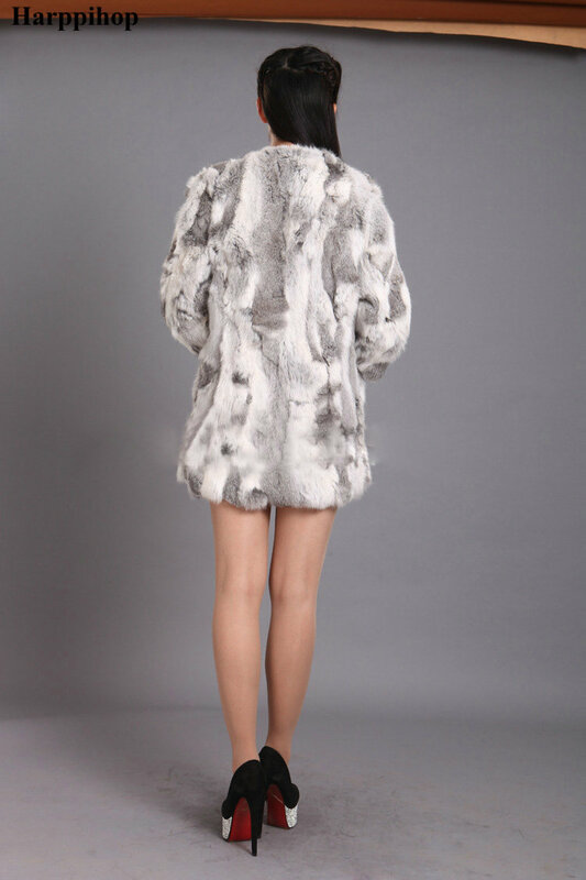 2023 novas mulheres inverno quente real natural coelho casaco de pele frete grátis plus size frete grátis
