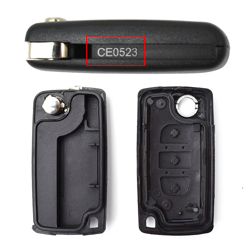 Auto Vervanging Remote Key Shell Case Voor Citroen C2 C3 C4 C5 C6 C8 Fob Case Cover 3 Knop VA2 blade CE0523 2008 2009 2010 2011