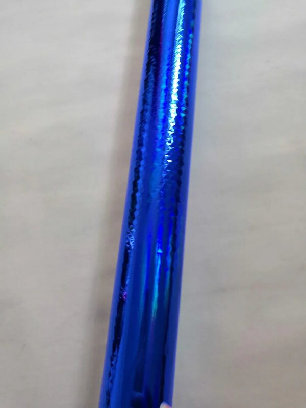 Holografische Folie Blauwe Vlakte Patroon Hot Stamping Op Papier En Plastic