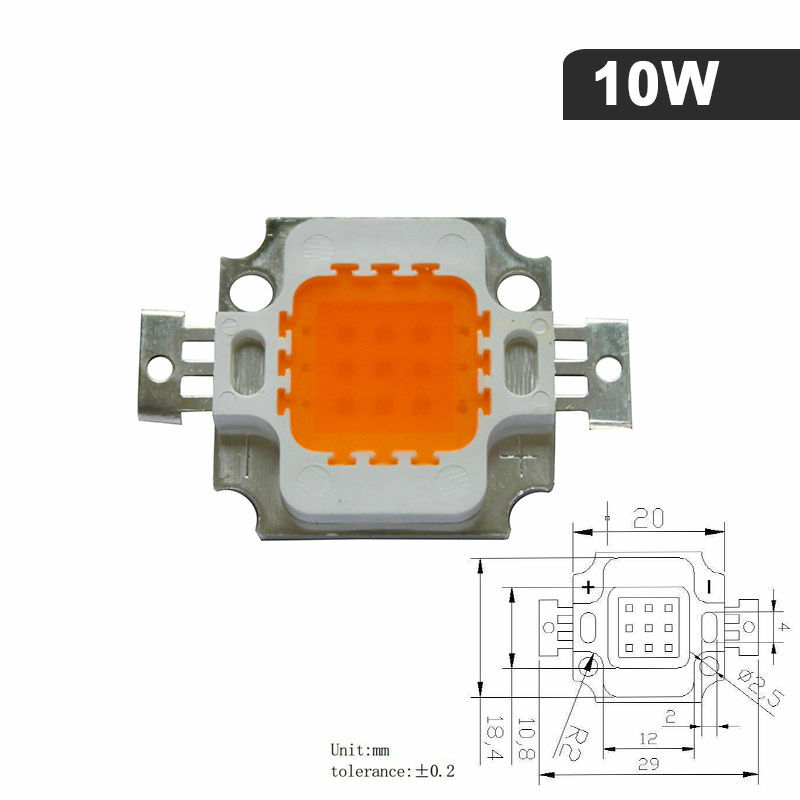 Hidropônico 1 W/3 W 10 W/30 w/50 W/100 w Levou Crescer Chip de luz Epistar chip de Bridgelux 400nm-840nm espectro completo para planta indoor crescer