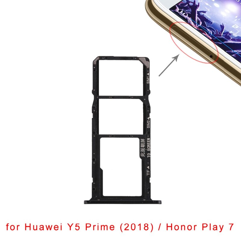 Sim Kaart Lade Voor Huawei Honor 10/7S/Play 7 /Nova 3 Vervanging Reparatie Onderdelen