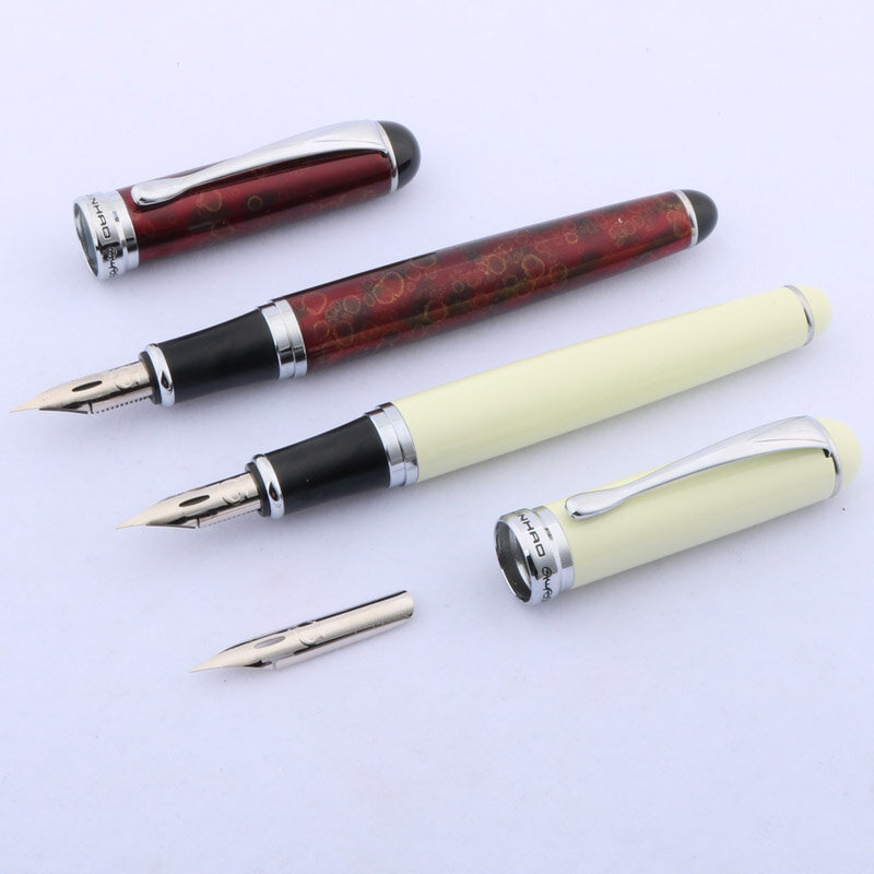 Kualitas Tinggi JINHAO 750 Fountain Pen Copperplate Kaligrafi G NIB Bulat Berkembang Tubuh Alat Tulis Kantor Sekolah Tinta Pena