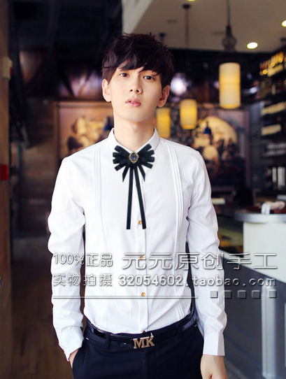 Vestido informal a la moda para hombre, corbata de lazo coreana y británica, tocado para novio, novedad, envío gratis
