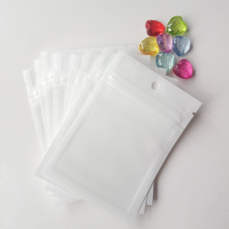 Bolsas translúcidas para joyería, bolsas de plástico con cremallera para regalo, embalaje, exhibición, almacenamiento, 14x20cm, 500 Uds.