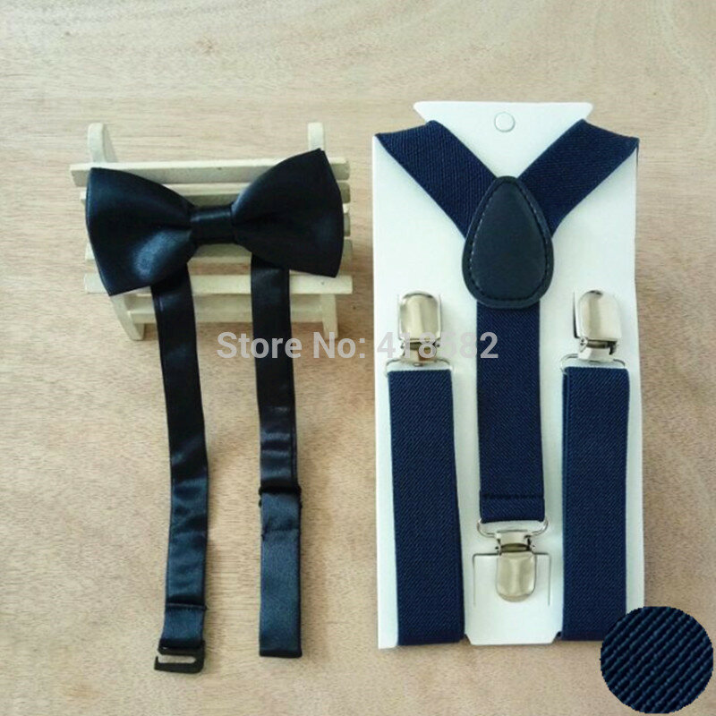LB001-S 사이즈 캔디 컬러 어린이 supenders 및 bowtie 세트 Y-back braces for Wedding 무료 배송
