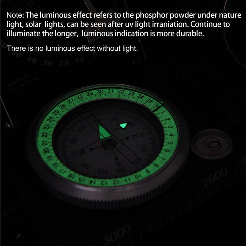 Профессиональный геологический компас в стиле милитари, компас с лунным светом для отдыха на природе, Походов, Кемпинга