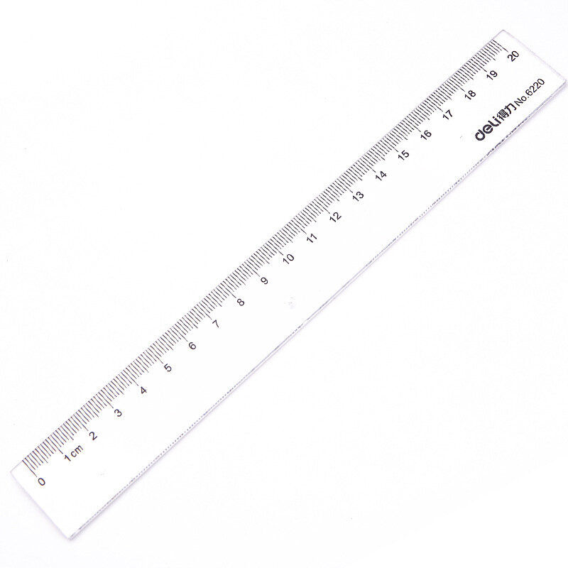 Deli 20 см прозрачная пластиковая прямая Линейка см шкала художественное измерение инструмент для рисования стая офисные и школьные принадлежности
