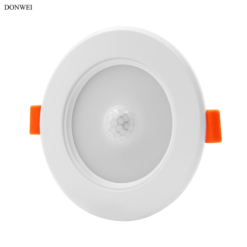 DONWEI IR Motion Sensor 5W LED Downlight Night Auto ON / OFF Spot Llights for Living Room Kitchen Hallway Stairs Basement