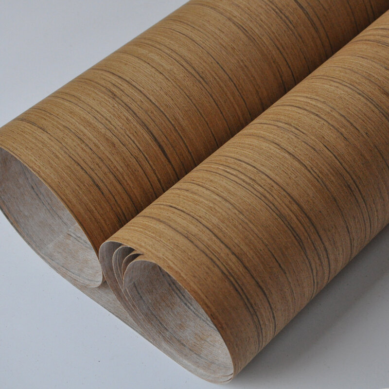 قشرة خشب هندسية من خشب الساج مع داعم صوف