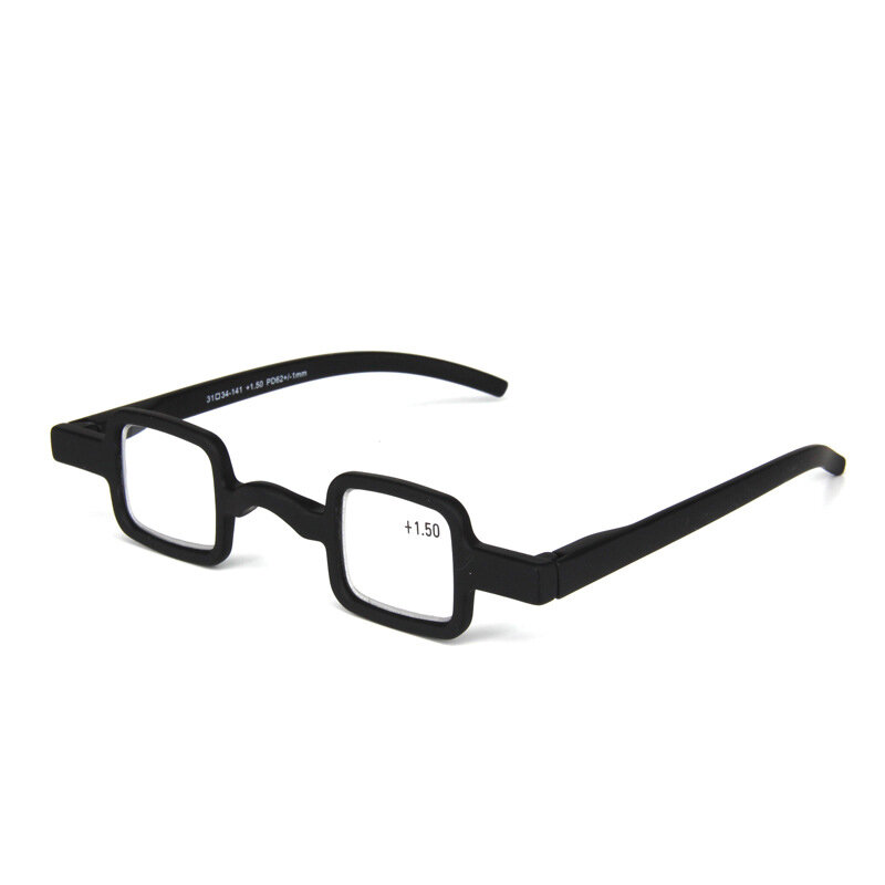 Zilead-gafas de lectura cuadradas con montura pequeña para hombre y mujer, lentes clásicas negras transparentes, lentes para presbicia, + 1,5 + 2,0 + 2,5
