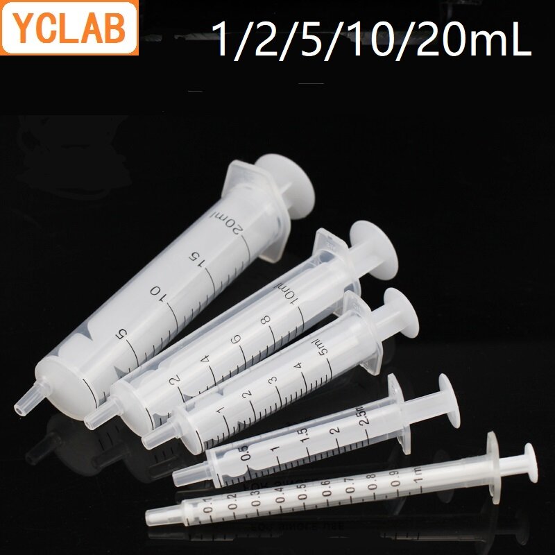 YCLAB-Injecteur de seringue en plastique, Échantillonneur de colle d'encre, Sans tampon en caoutchouc, Pas d'extrait d'illac, Alimentation, Coloclyster Labware, 1 ml, 2 ml, 5 ml, 10 ml, 20ml