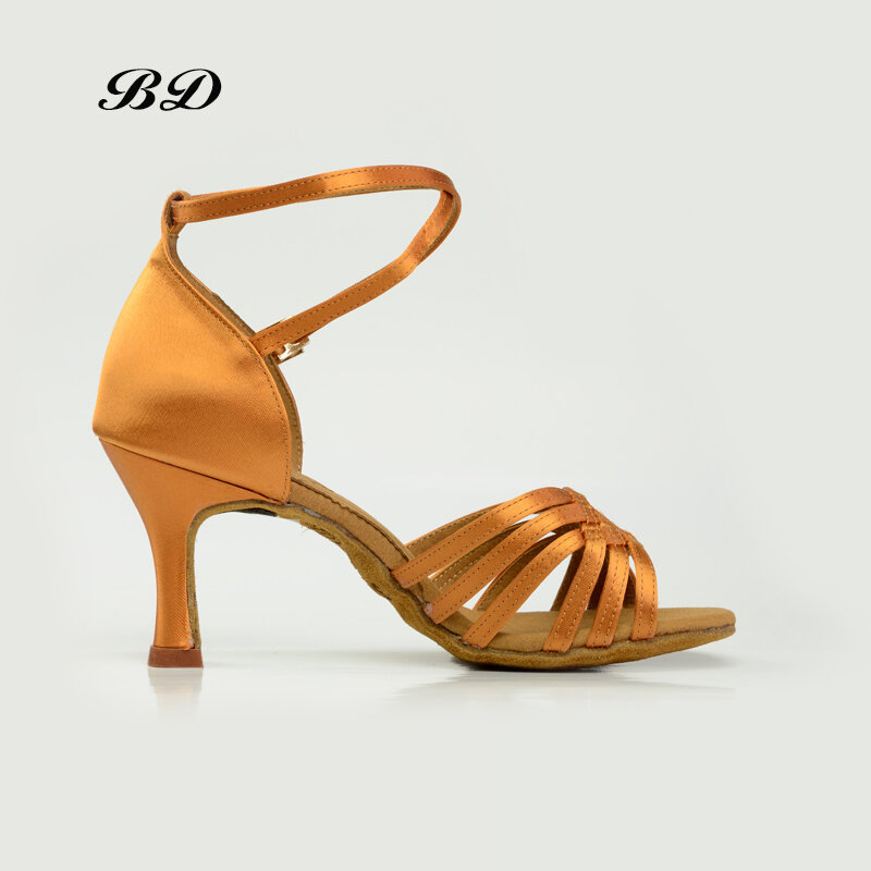 BD 2360 Sepatu Dansa Atas Sepatu Latin Wanita Ruang Dansa Sepatu Wanita Sepatu Hak Tinggi Kerah Bor Nyaman Otentik Rumba