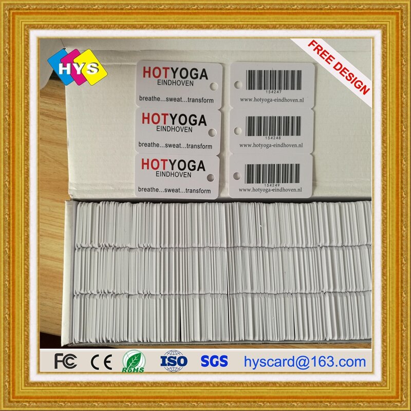 Gestanst en voorgesneden plastic barcode kaart, Combo pvc kaart voor smart rifd supply