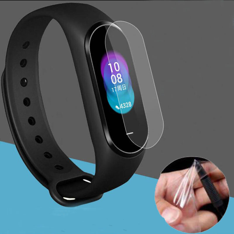 3pcs PET Clear Protective Film Guard For Xiaomi Xiaomi Hey+ NFC band Hey Plus Smartband Bracelet Display Screen Protector Cover