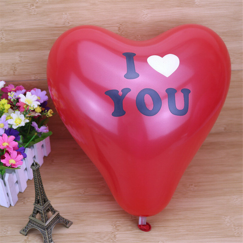 10pcs 12inch Red white Latex Balloons for Wedding Supplies Birthday Party Heart Shaped Thickening Pearl Balloons kid child toy