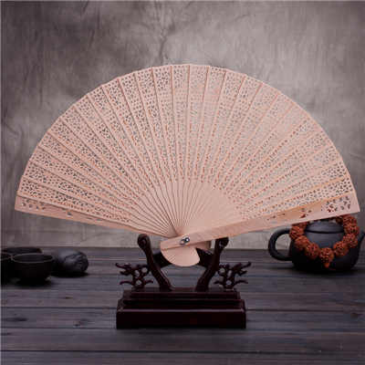Chinesischen Stil Serie Duftenden Holz Weiblichen Fan 2021