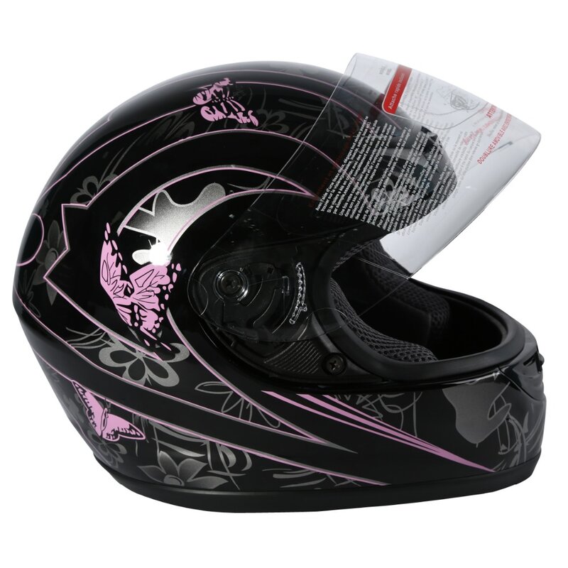 DOT-casco de Moto rcycle Street para adulto, protector de cara completa con diseño de Mariposa Negra, para motocross, S, M, L, XL, XXL