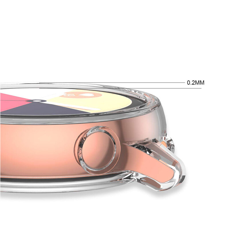 Capa de proteção de tela para samsung galaxy watch active 2 caso ultra-fino silicone proteção de tela cheia galaxy active 40/44mm