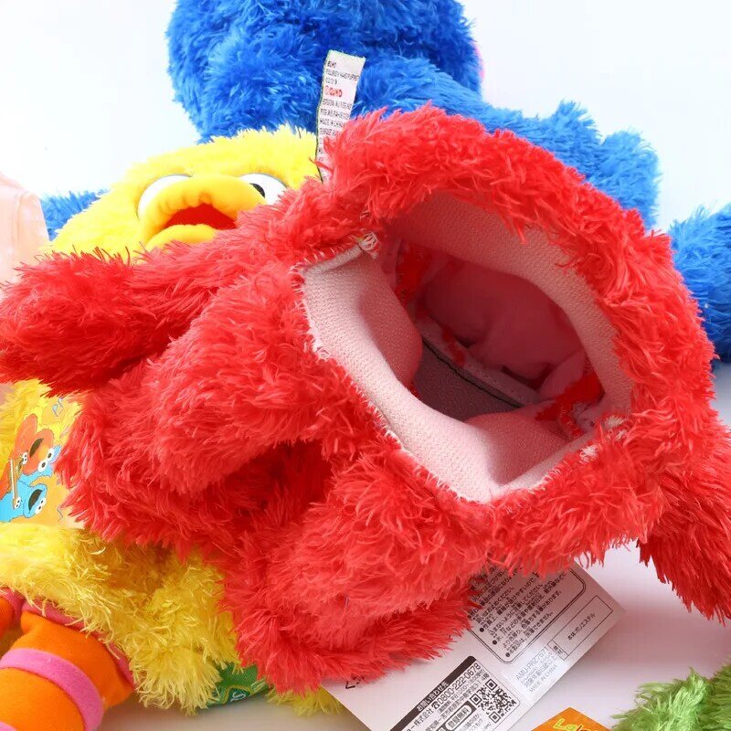 7 Styles Sesame Street Hand Puppet Plush Toys Elmo Cookie Grover Zoe & Ernie Big Bird Stuffed Plush Toy Doll Gift for Kids