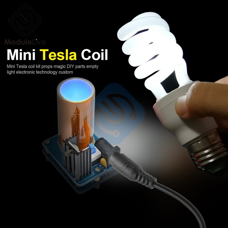 BD243 BD243C Chip Mini Cuộn Dây Tesla Bộ Đạo Cụ Ảo Thuật DIY Phần Trống Đèn Công Nghệ Điện Tử Mô Đun Ban DIY Bộ Dụng Cụ