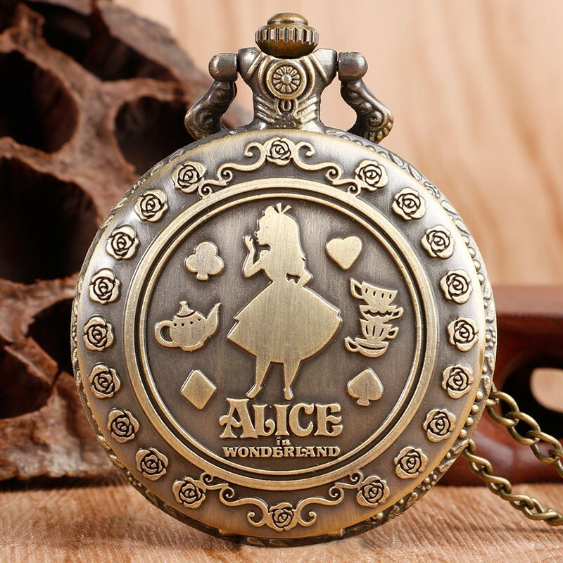 Hàng Mới Về Retro Alice Ở Xứ Sở Thần Tiên Chủ Đề Đồng Thạch Anh Bỏ Túi Đồng Hồ Vintage Fob Đồng Hồ Giáng Sinh Brithday Tặng Đồng Hồ Relogio