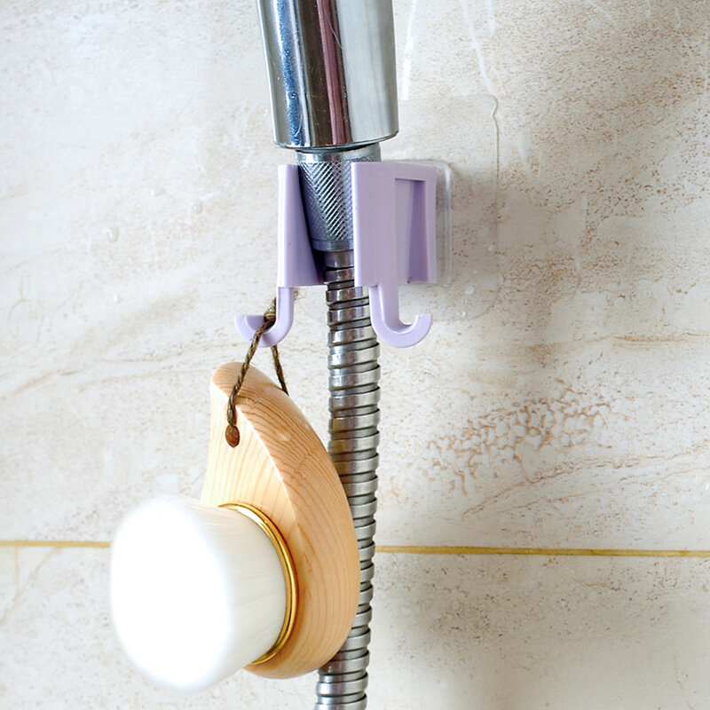 Regulowany samoprzylepny ręczny uchwyt na plastikowy uchwyt prysznicowy naścienny łazienka wieszak pod prysznic