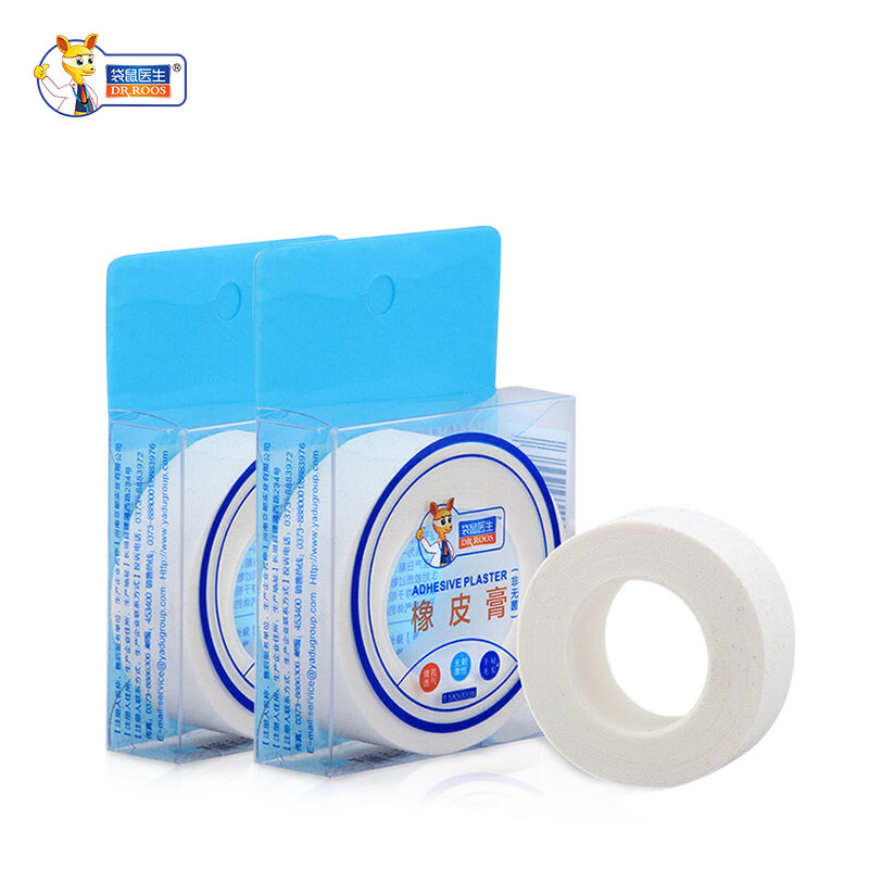 1 rolo/caixa, 2 rolo/lote 2.5x500cm fita médica de algodão respirável fita médica anti-alérgica