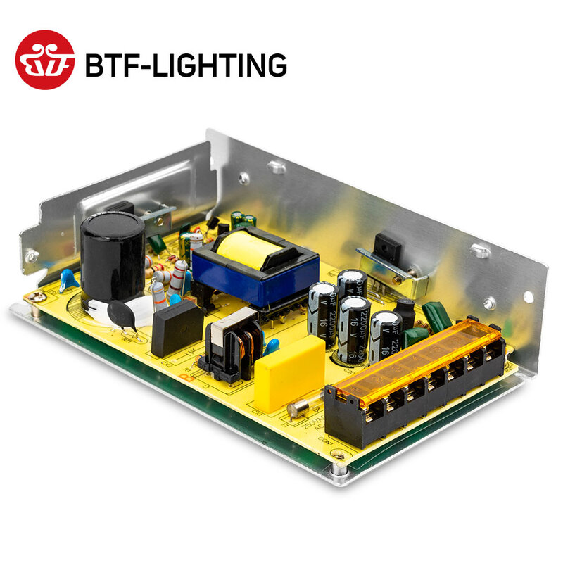 Interruptor LED y fuente de alimentación, adaptador para transformadores WS2812B WS2801 SK6812 SK9822 DC5V 2A 3A 4A 5A 8A 10A 12A 20A 30A 40A 60A