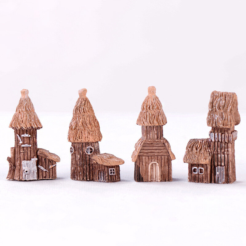 Resin Miniature House Craft Micro Landscape Ornament For Miniature Bonsai Decoration Fairy Garden Figurine