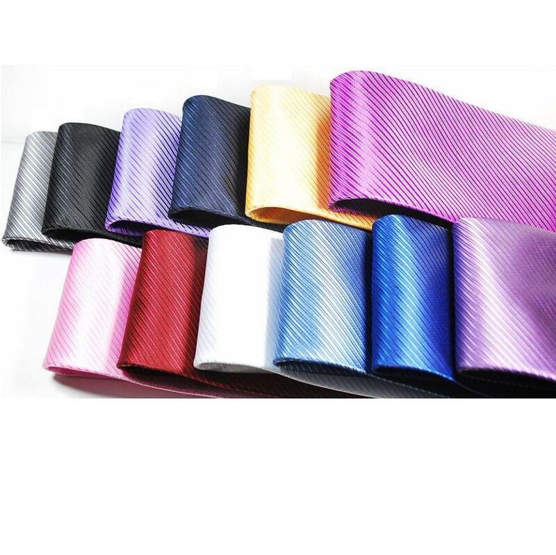 Hooyi gravata azul clássica para homens, gravata de casamento, gravata de negócios
