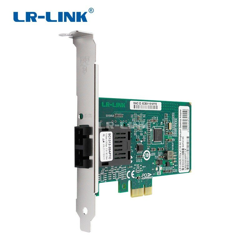 Carte réseau de LR-LINK, carte réseau 6230PF-LX PCI Express, 1000 mo, Fiber Ethernet, adaptateur optique Lan, contrôleur, ordinateur de bureau, Intel I210