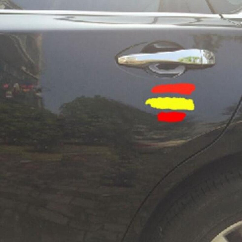 2 sztuk flaga hiszpanii odblaskowa naklejka samochodu wodoodporna naklejka na szybę samochodu ciała naklejka dekoracyjna naklejka na zderzak