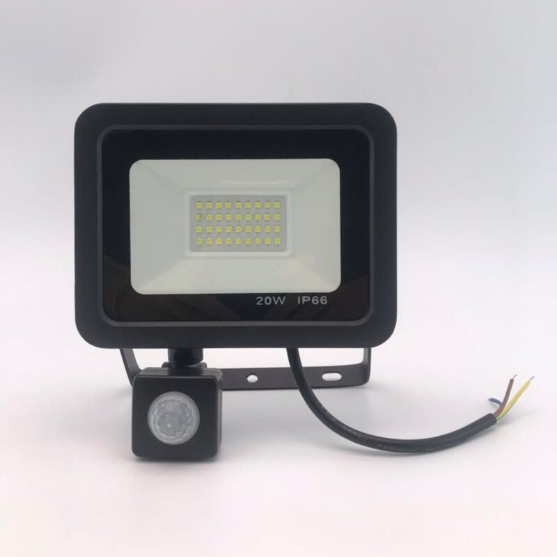Luz de inundación Led de inducción con Sensor PIR ajustable, reflector cuadrado de calle, iluminación exterior, 10W, 20W, 30W, 50W, 100W, 110V