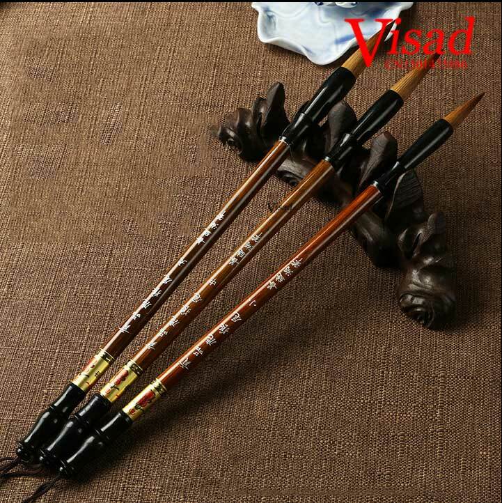 VISAD Chinese calligraphy brush weasel mixed hair Hook line brushes pen set for artist 3pcs/pack