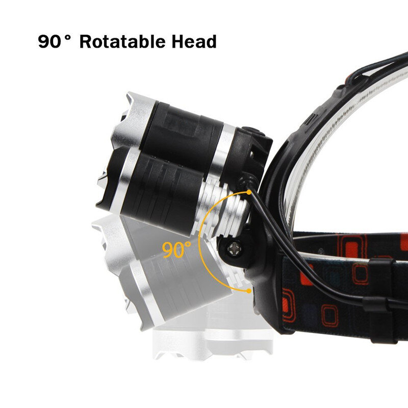 ZPAA Induction 13000Lm XML T6 LED Headlight Headlamp 18650 Rechargeable Head Lamp Light 4 mode Torch Head fishing hunting Lights