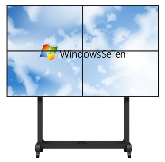 CCTV Monitor big display video wall with super narrow seamless bezel 3.5mm in 2x2 lcd video wall