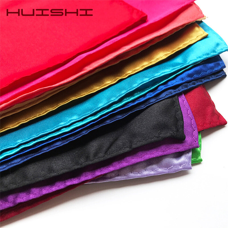 Huishi 38 Warna Warna Solid Vintage Fashion Pesta Saku Hanky Berkualitas Tinggi Pria Saputangan Pengiring Pria Saku Persegi