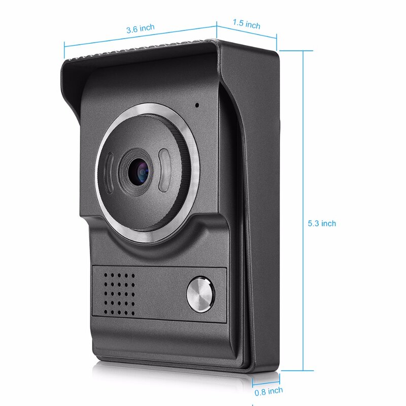7 polegada monitor de vídeo porta telefone campainha sistema vídeo porteiro kits com bloqueio elétrico + controle potência saída para casa villa