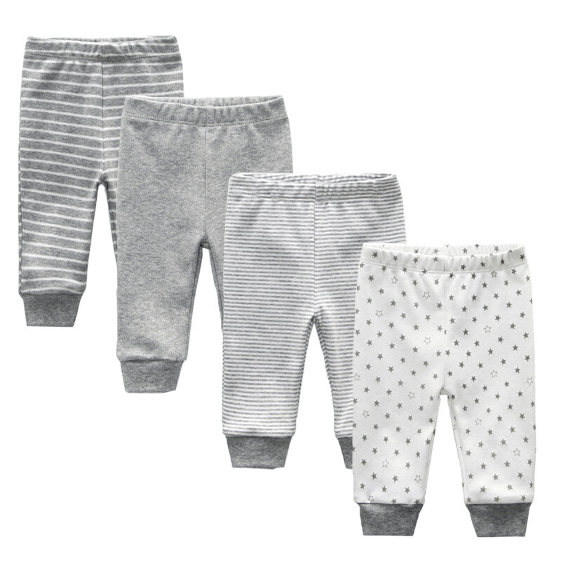 3/4 pcs/lot leggings de bebê sólido listrado 3-12m calças de bebê recém-nascido verão algodão infantil meninos calças unissex bebê gril calças
