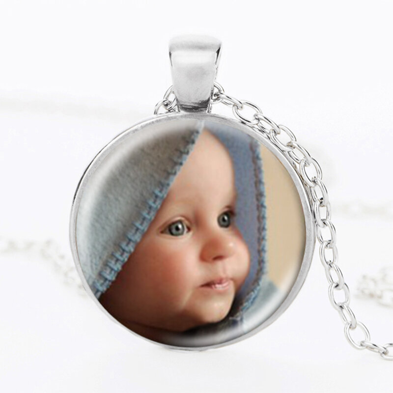 Персонализированное ожерелье кулон фото на заказ ожерелье фото вашего ребенка мамы папы внука любимого человека подарок для членов семьи