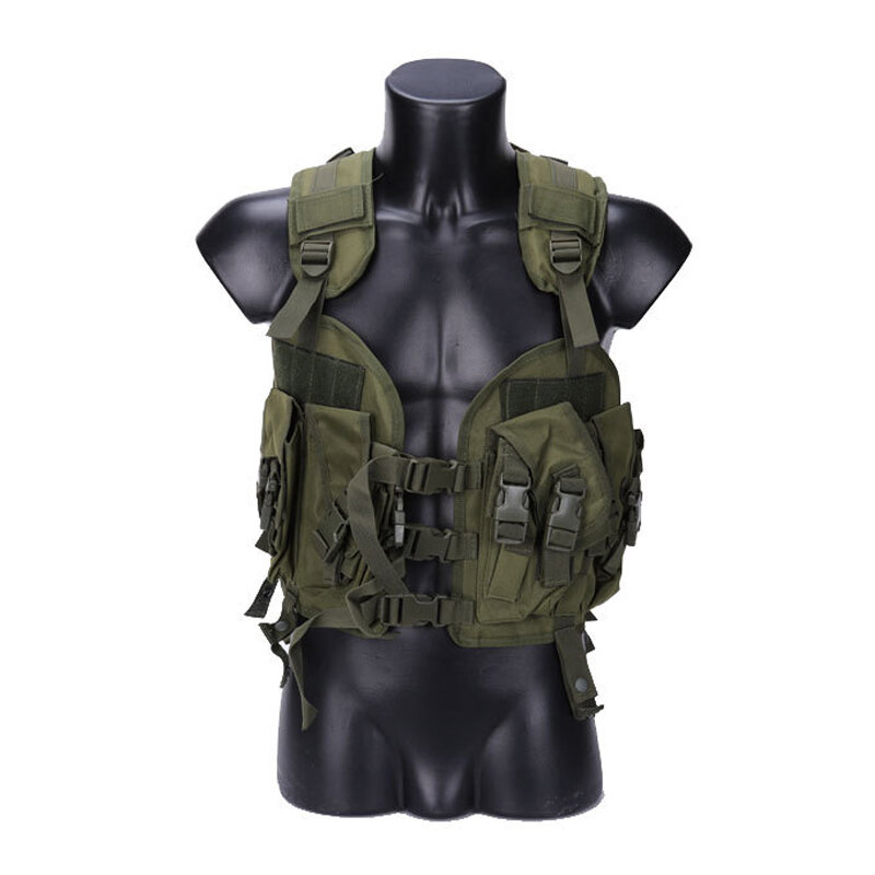 Colete de caça camuflagem tático, exército militar airsoft armadura painball corpo com bolsas, 5 cores