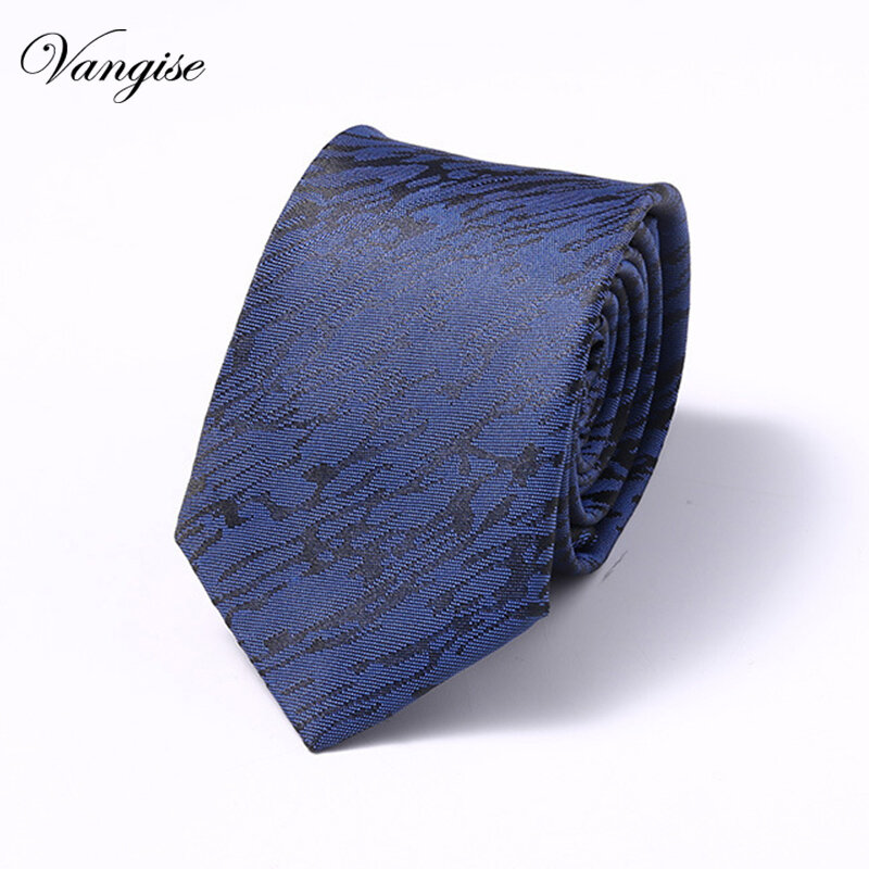 Mens Necktie Fashion Classic Checked  6CM Skinny Tie Crossed JACQUARD WOVEN Neckties Wedding Party Business Casual Men Neck Ties