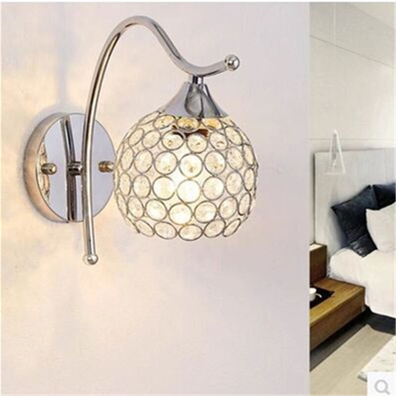 Modern Wall Lamp Crystal indoor Wall Light home lighting Holder E14 Socket